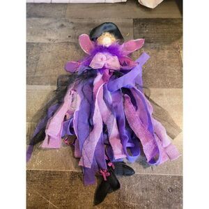 Plush purple witch fairy Halloween prop decor